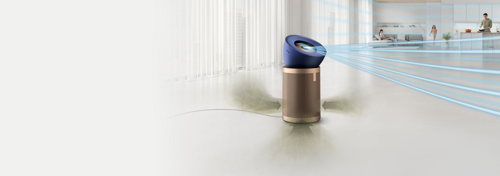 Dyson Purifier Big+Quiet Formaldehyde in a large space.