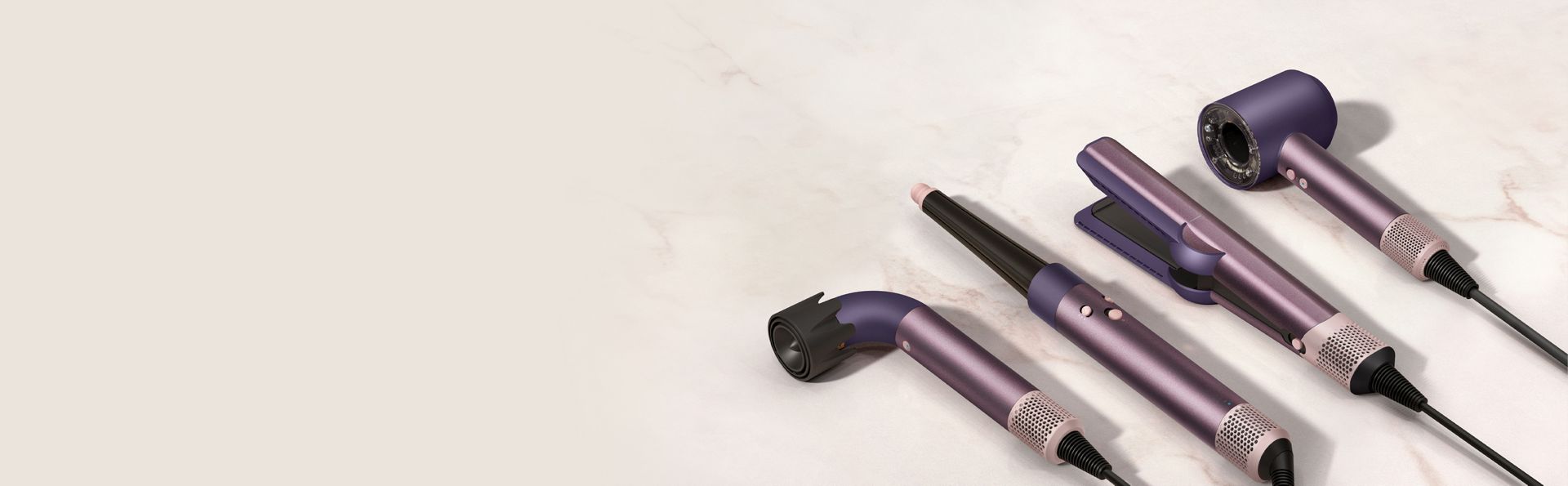 Dyson hair care machines in Jasper plum