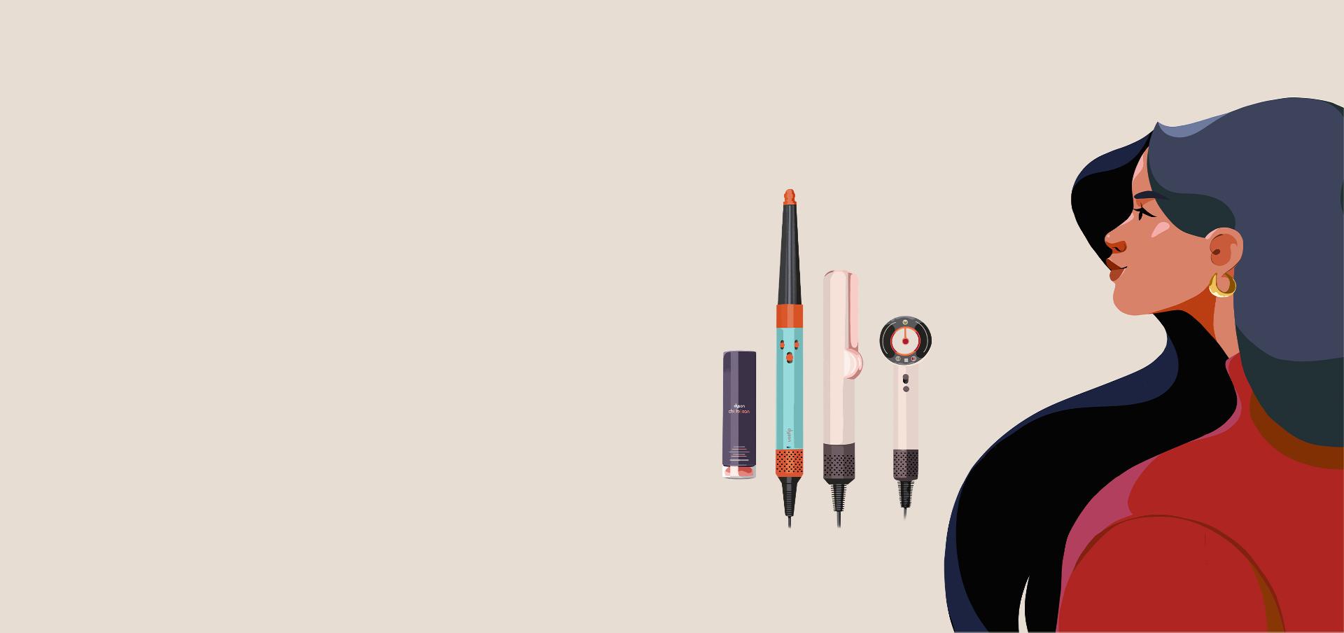 Dyson technology displayed in exclusive colours