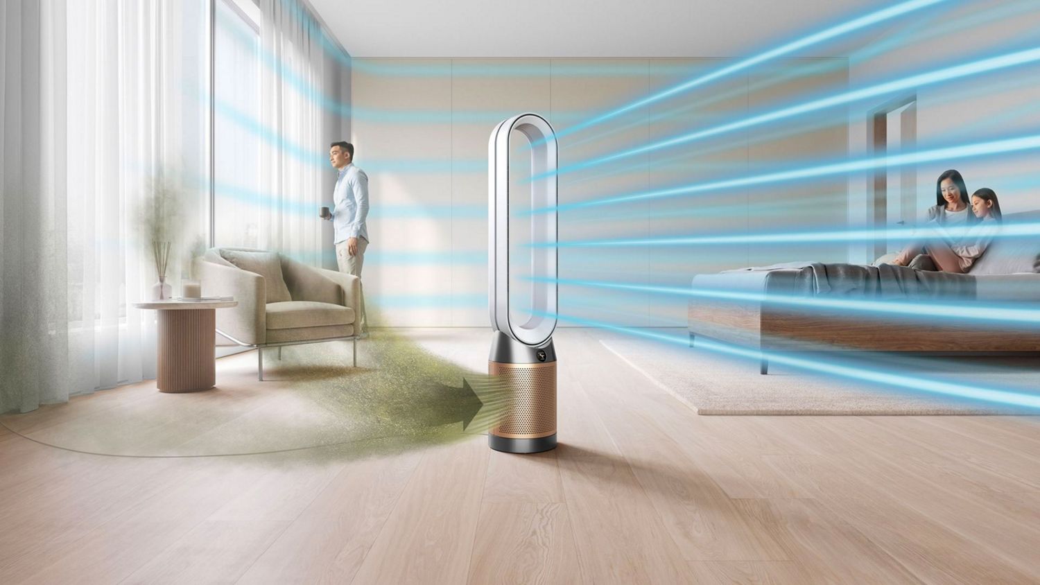 Dyson tp02 room deals coverage