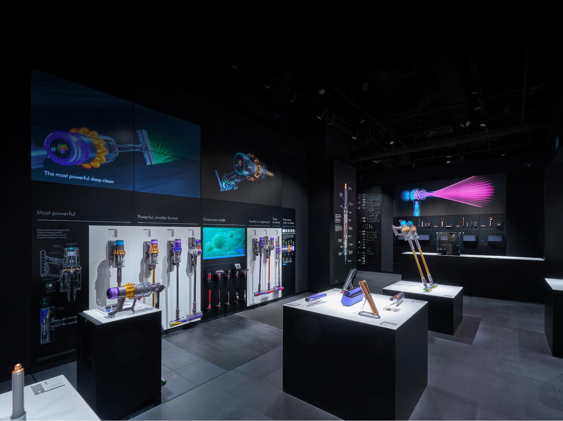 Interior of a Dyson Demo Store