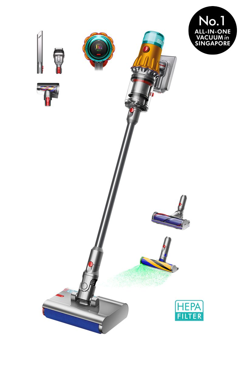 Dyson V12s Detect Slim Submarine Complete HEPA (Yellow/Nickel)