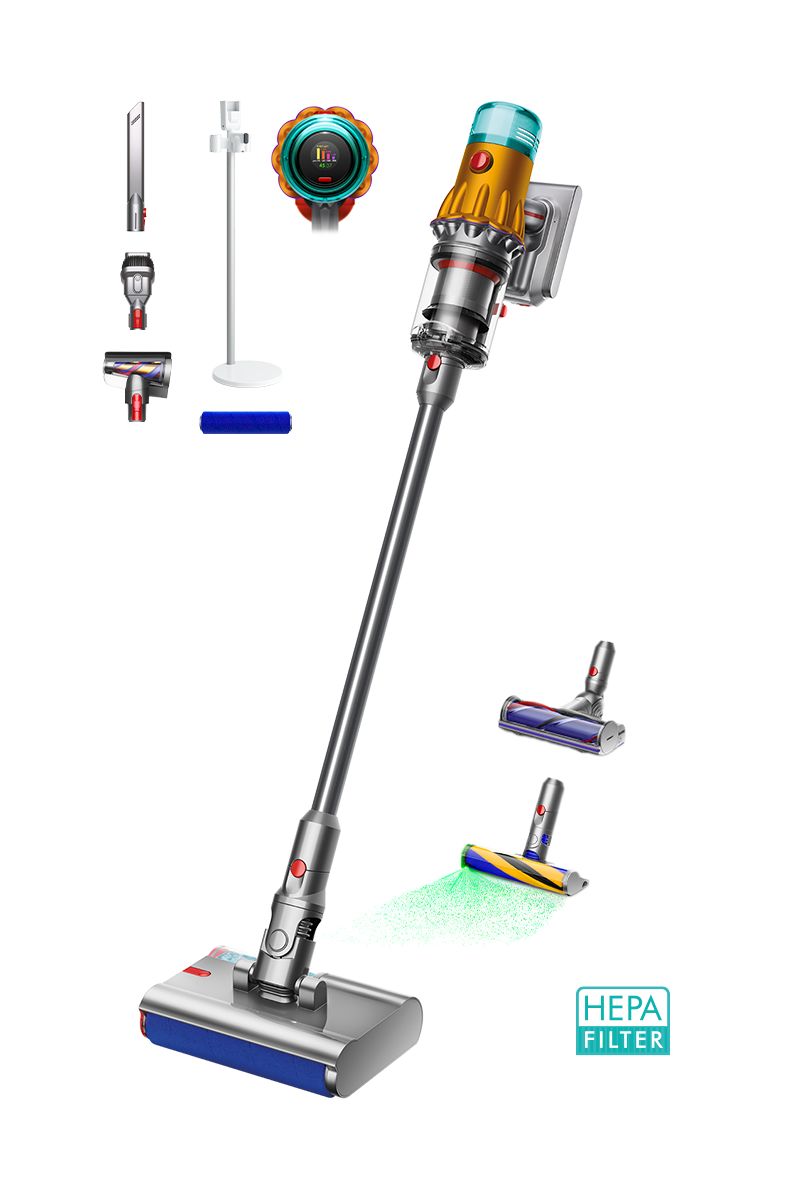Dyson V12s Detect Slim Submarine Complete HEPA (Yellow/Nickel)
