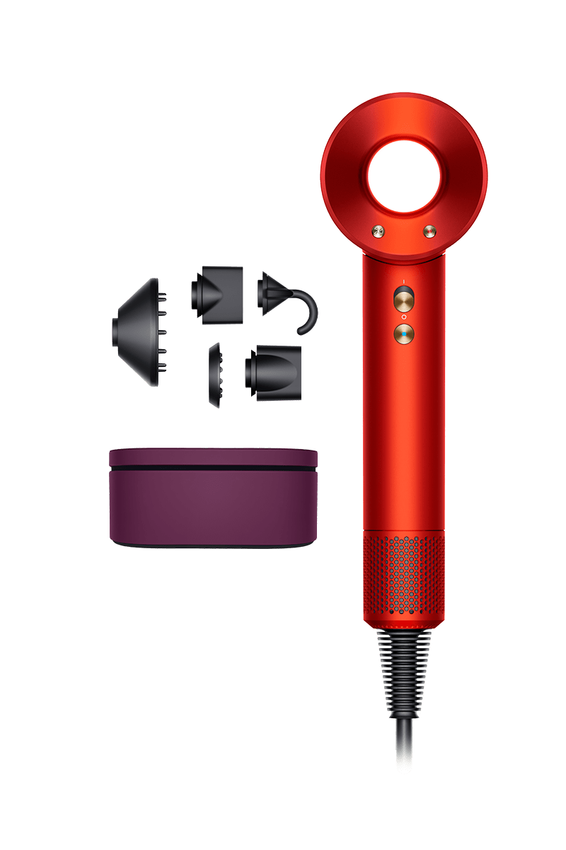 Dyson Supersonic™ hair dryer in Topaz orange and Byzantine purple