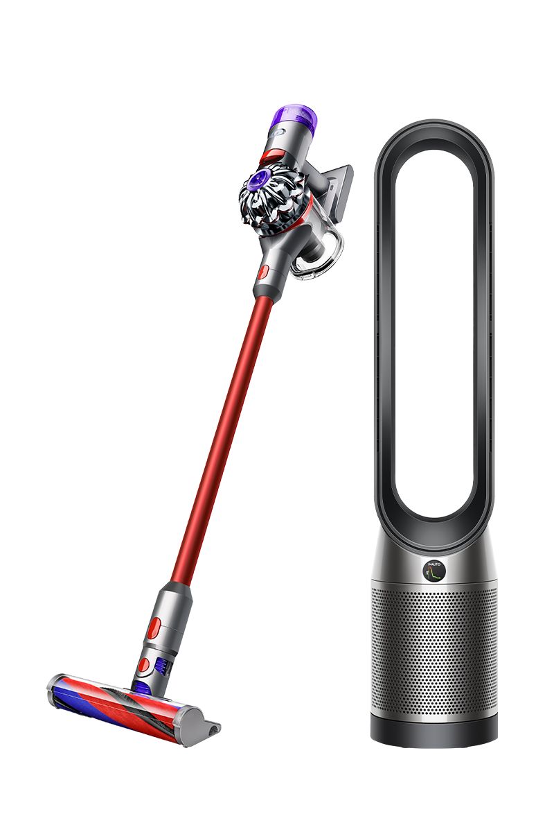 Dyson Purifier Cool TP07 Air Purifier Fan Black Nickel with Dyson V8 Slim Fluffy bundle