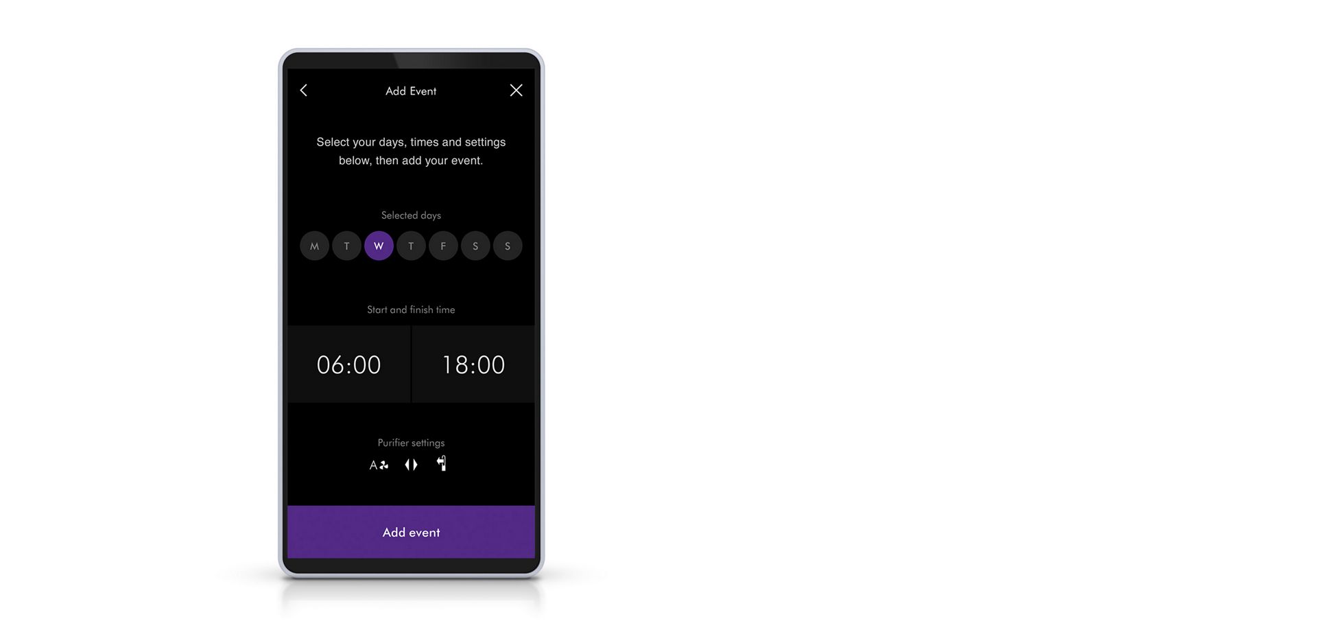 Dyson Pure Cool Link app ตารางเวลา
