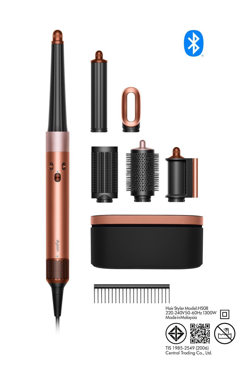 Dyson Airwrap i.d.™ multi-styler and dryer - Straight + Wavy (Amber silk/ Pink champagne)