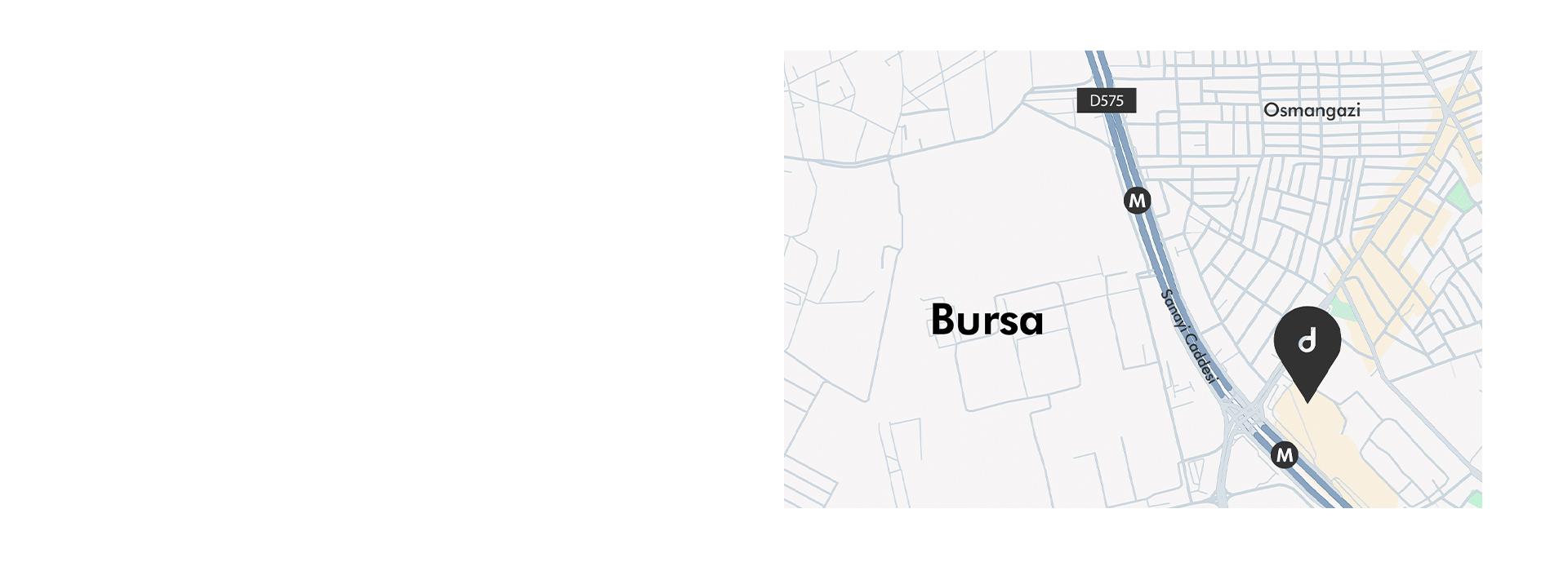 Dyson Demo Store'un harita görünümü.