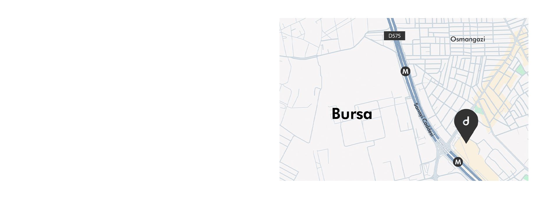 Dyson Demo Store'un harita görünümü.