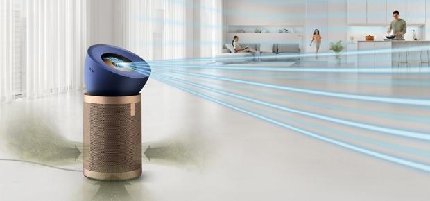 Bir yaşam alanındaki Dyson hava temizleyici