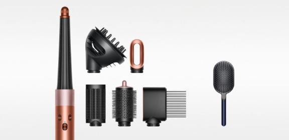 Dyson Airwrap i.d.™ saç şekillendirme ve kurutma seti Kıvırcık+Bukleli (Amber Silk)