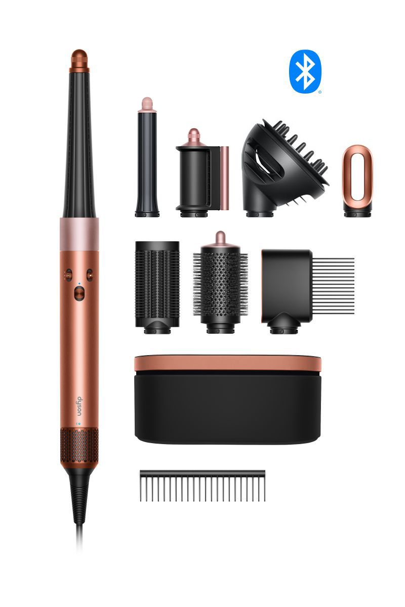 Dyson Airwrap i.d.™ saç şekillendirme ve kurutma seti Kıvırcık+Bukleli (Amber Silk)