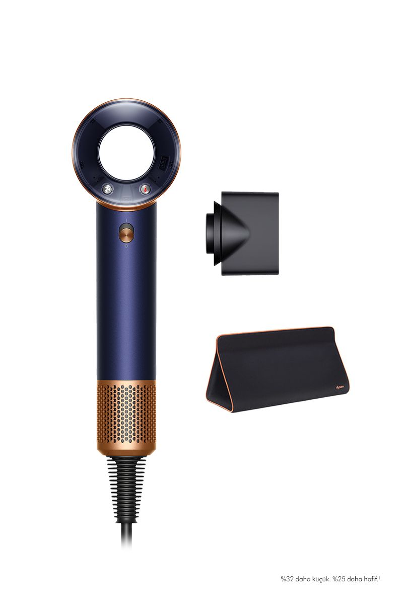 Dyson Supersonic™ Travel saç kurutma makinesi (Prusya mavisi/Parlak bakır)