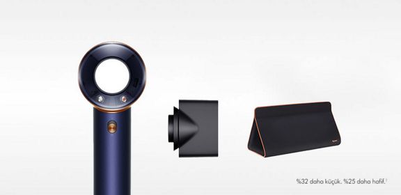 Dyson Supersonic™ Travel saç kurutma makinesi (Prusya mavisi/Parlak bakır)