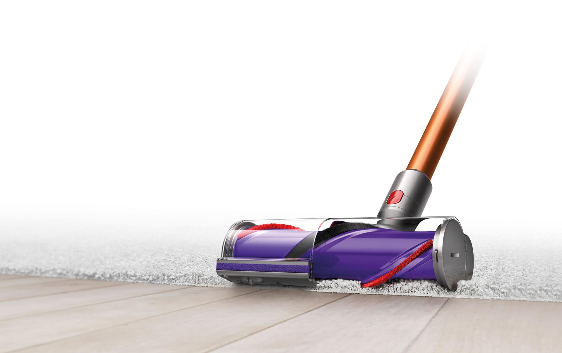 Halı üzerinde direct-drive temizleme başlığı