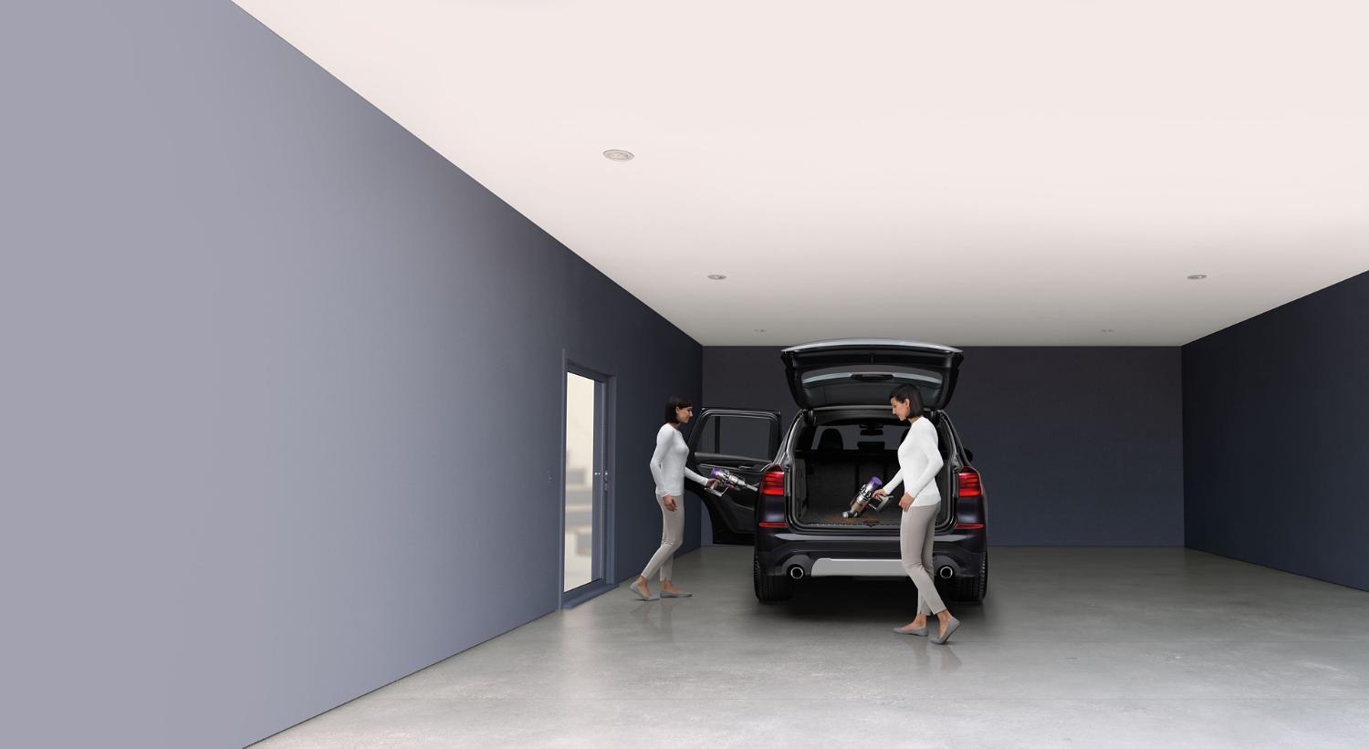 Car cleaning with Dyson vacuum