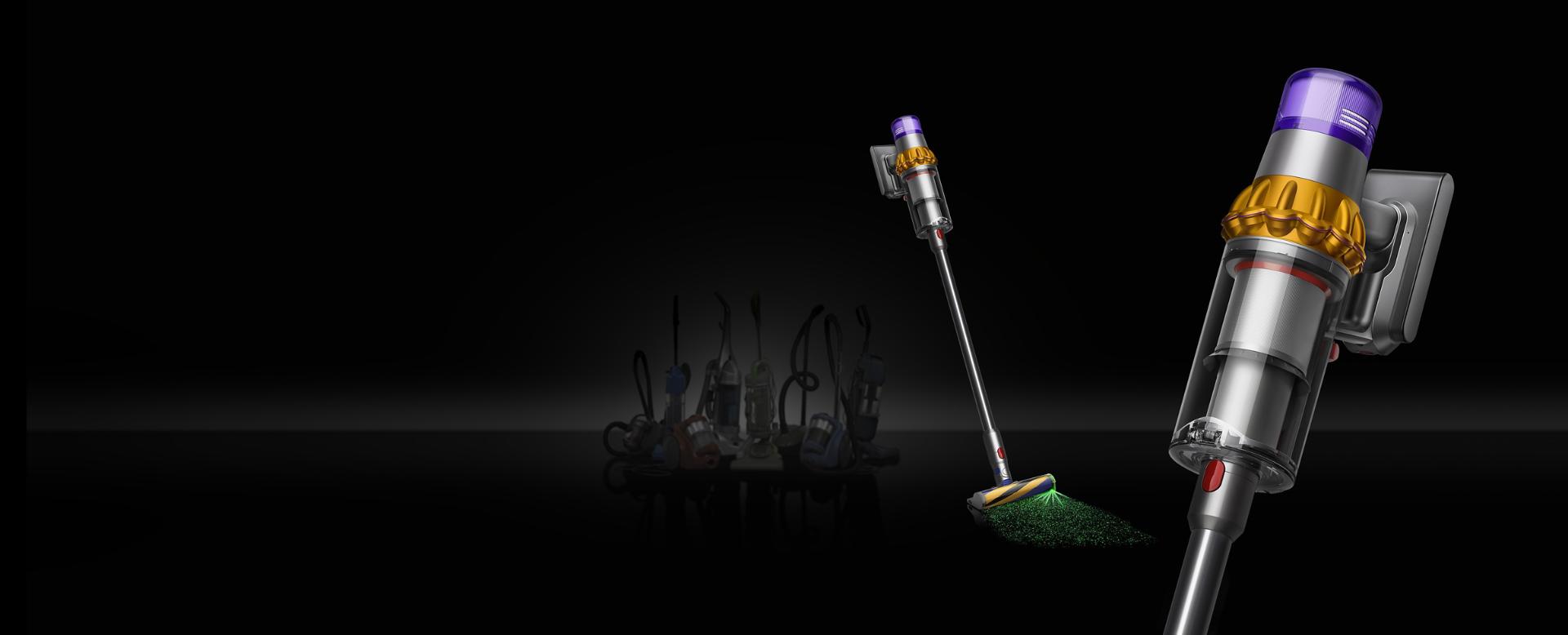 Dyson V15 Detect vacuum with old vacuum cleaners
