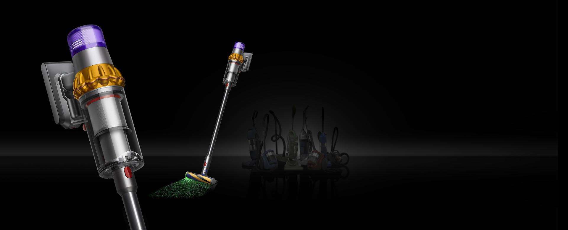 Dyson V15 Detect vacuum with old vacuum cleaners
