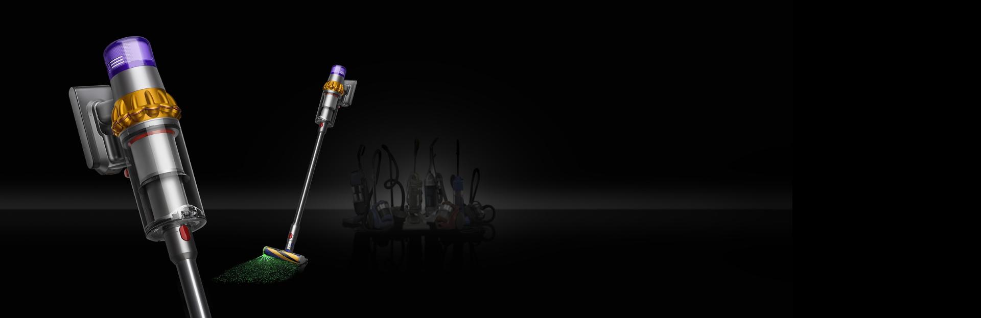 Dyson V15 Detect vacuum with old vacuum cleaners