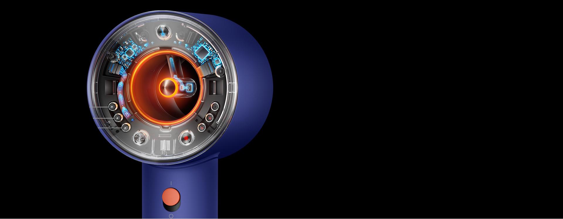 صورة مُقرّبة لمجفف الشعر Dyson Supersonic Nural