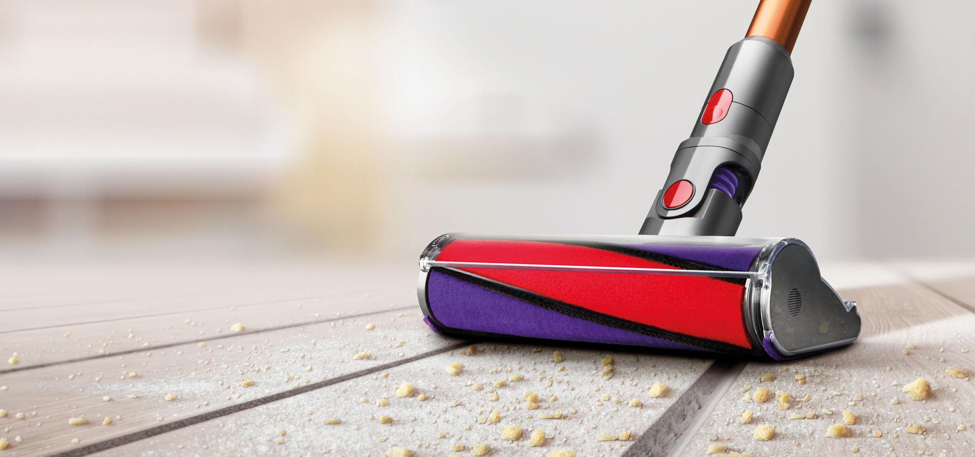 מברשת ממונעת רולר רך 'פלאפי' לפרקטים ורצפות עדינות