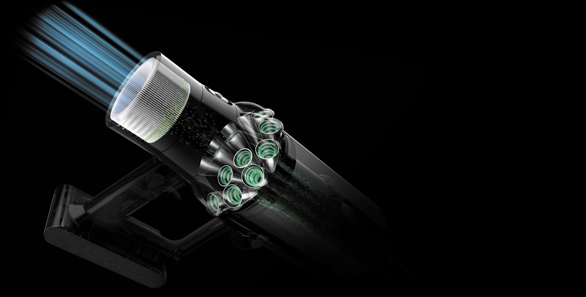 عرض بالأشعة السينية لفرازات دايسون المخروطية وتقنية التحكم الصوتي