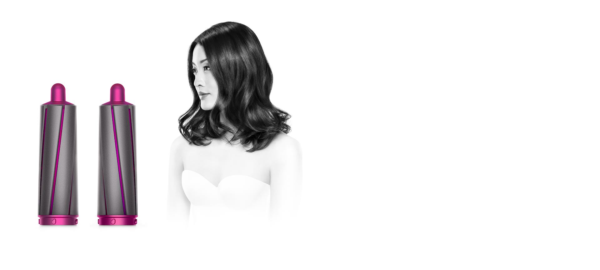وحدات Airwrap™ الأسطوانية 40 مم مع امرأة