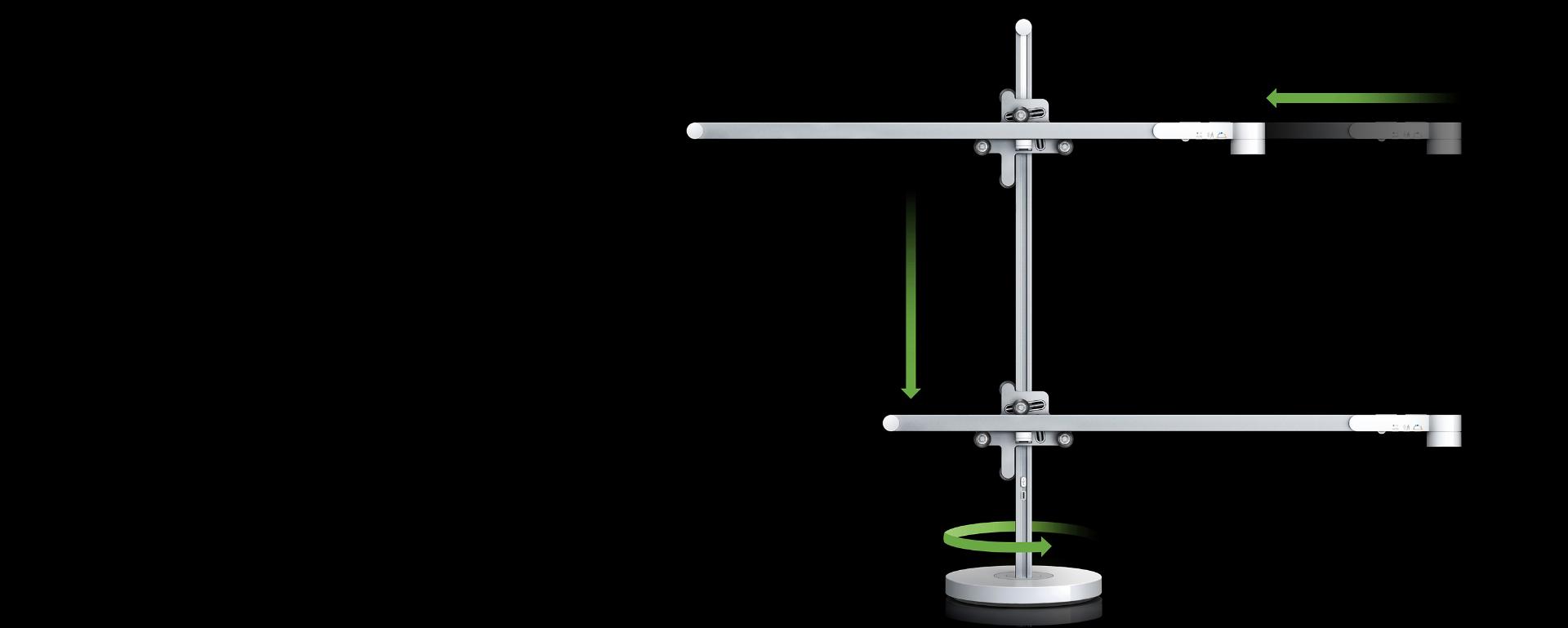 Graphic of light's flexible positioning