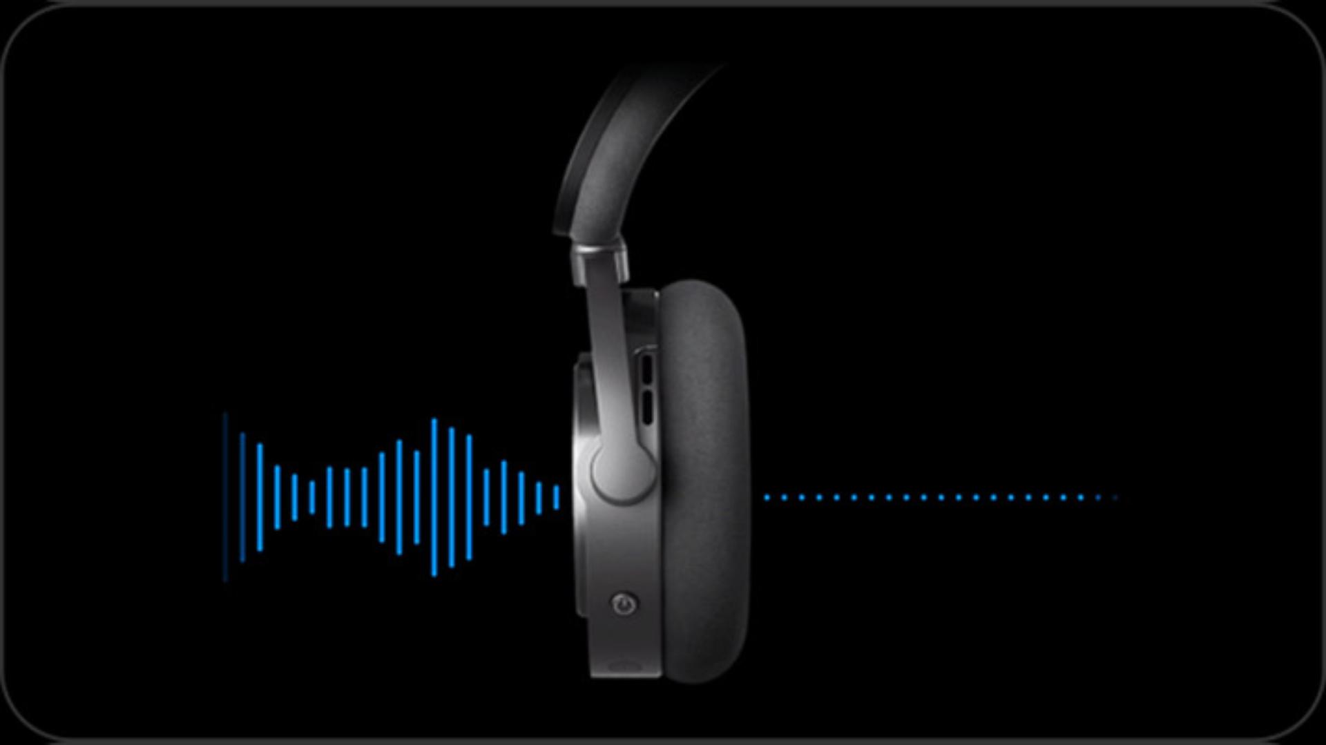 A graph showing in-ear and external volumes over time.