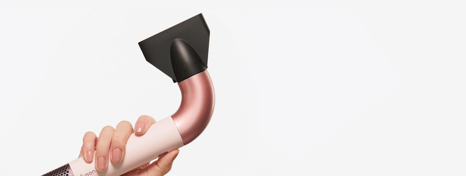 The Dyson Supersonic r hair dryer’s powerful airflow pushes the S in the Dyson logo out of position.