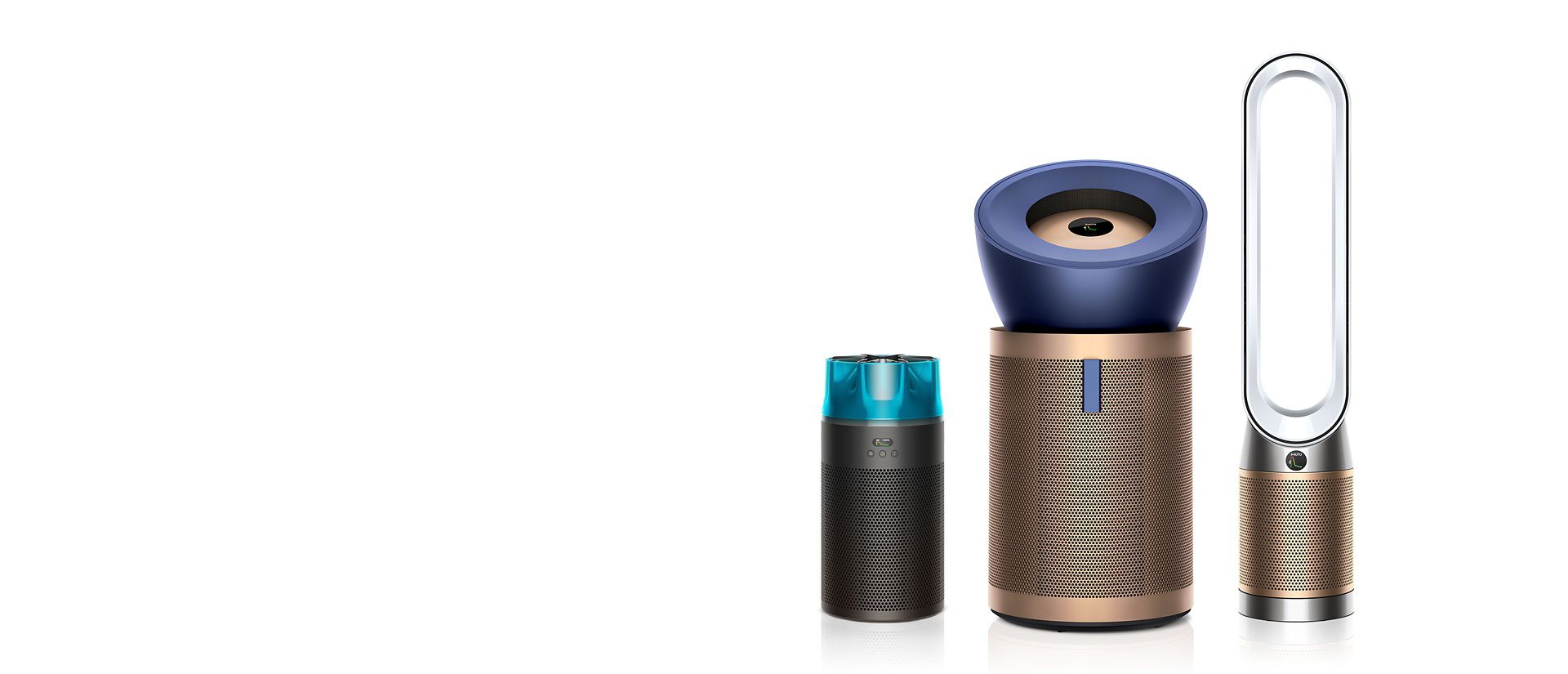 Range of Dyson air purifiers