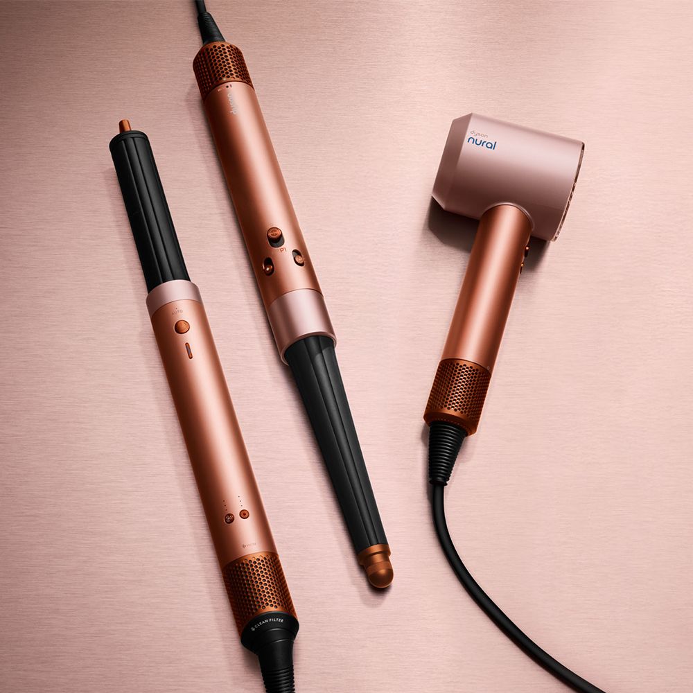 The Dyson Beauty range of machines in limited edition colourway.