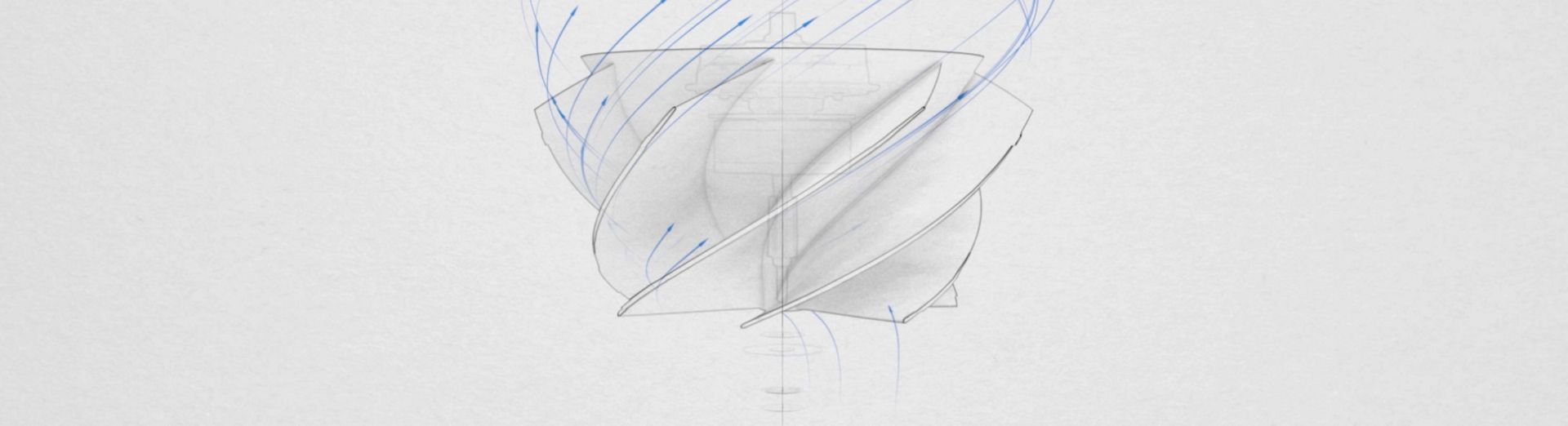 An engineering sketch of the technology within a Dyson air purifier.