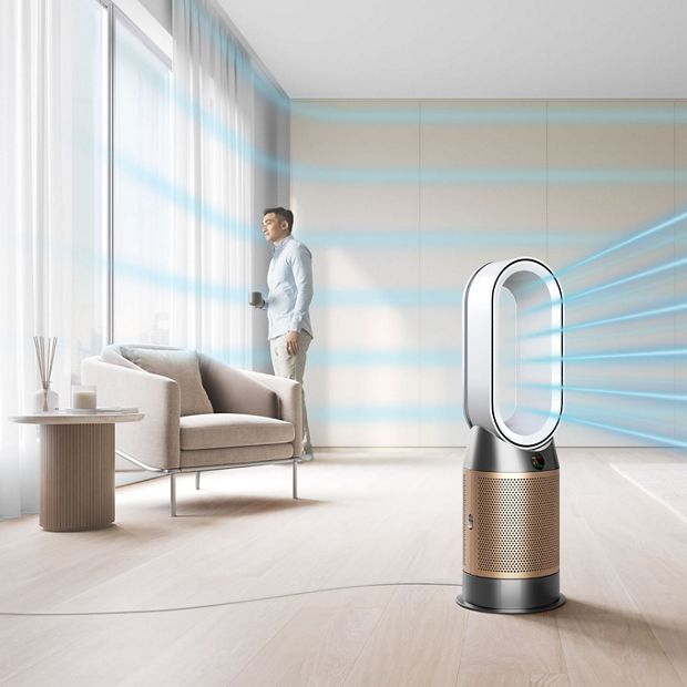 A purifier projecting cool airflow in a living space.