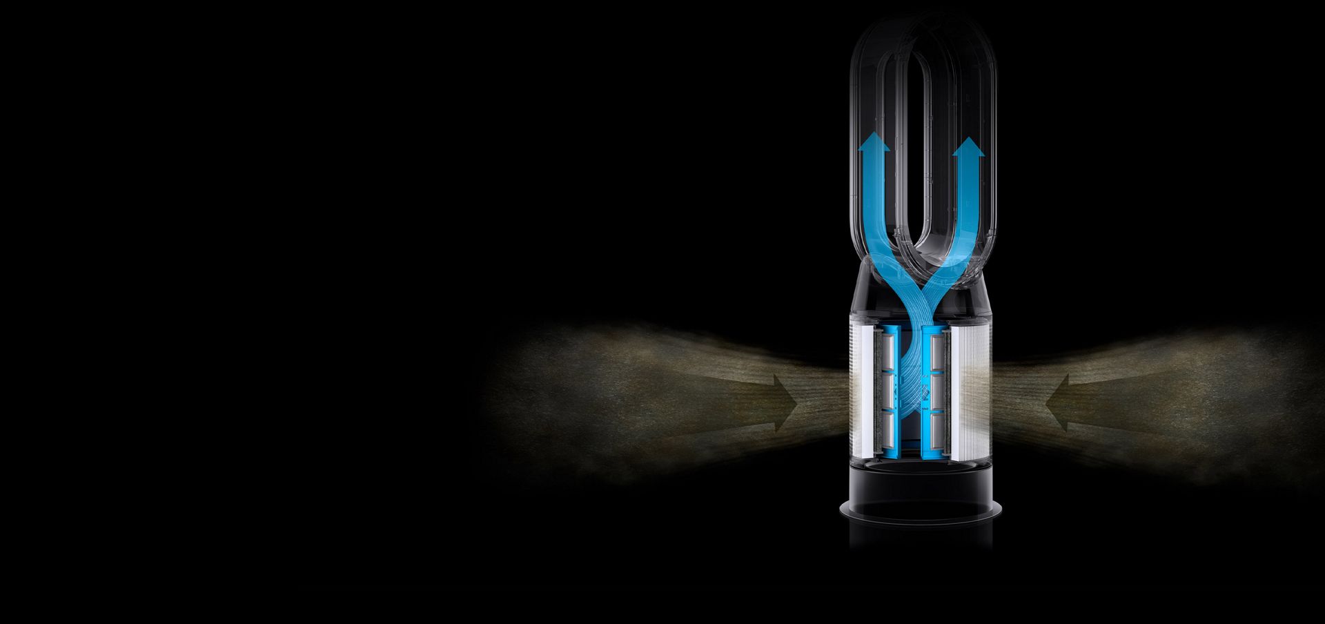 Graphic of Dyson filtration system.