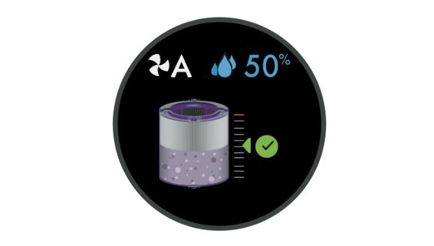 Ikona vijeka trajanja filtra na LCD zaslonu.