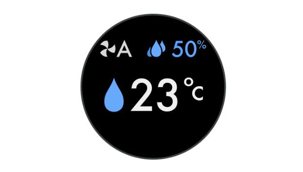 Ecran de informații pentru umiditatea relativă