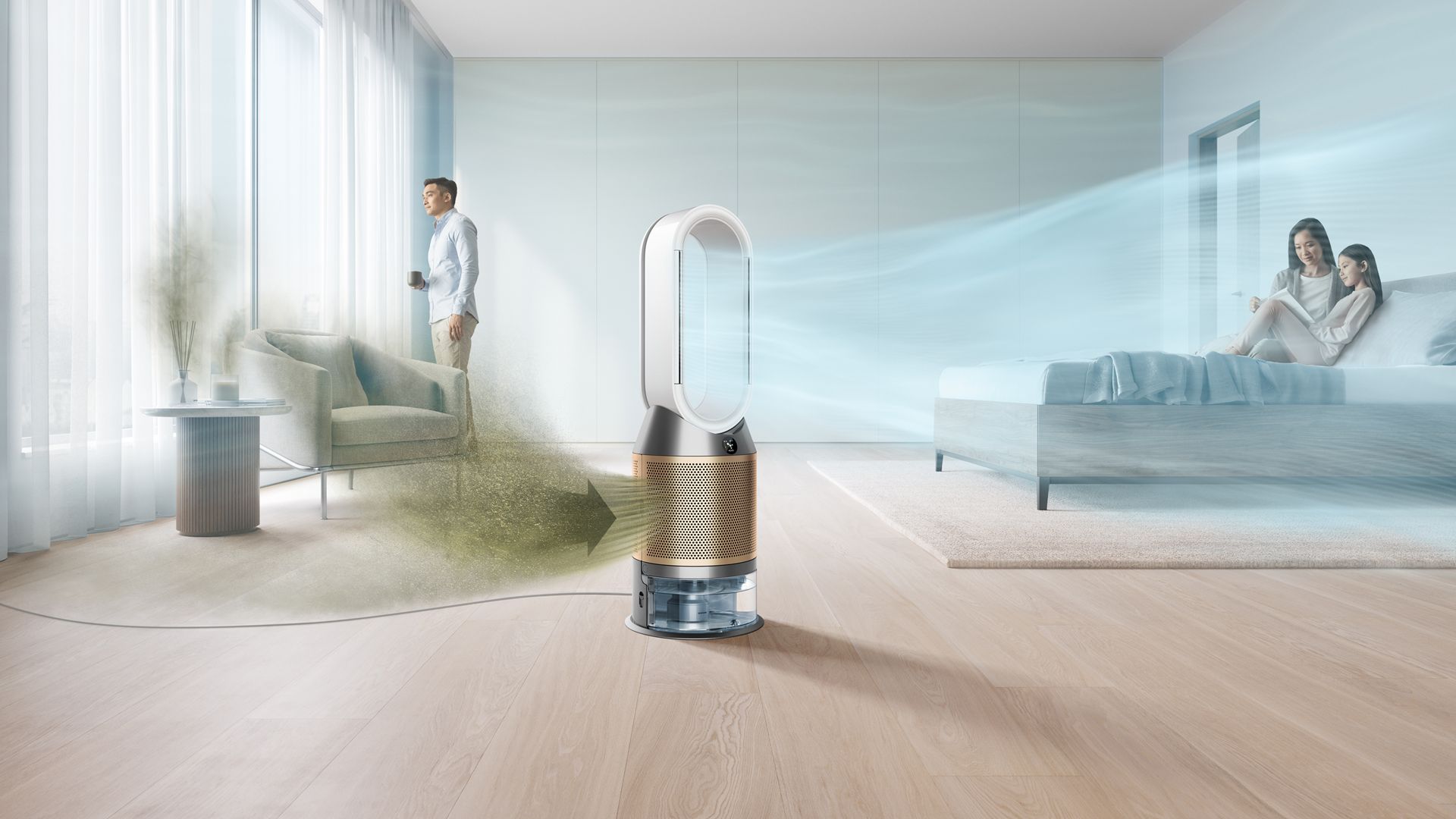 NEW Dyson PH04 Pure Humidify + Cool Formaldehyde Smart Tower Fan White Gold