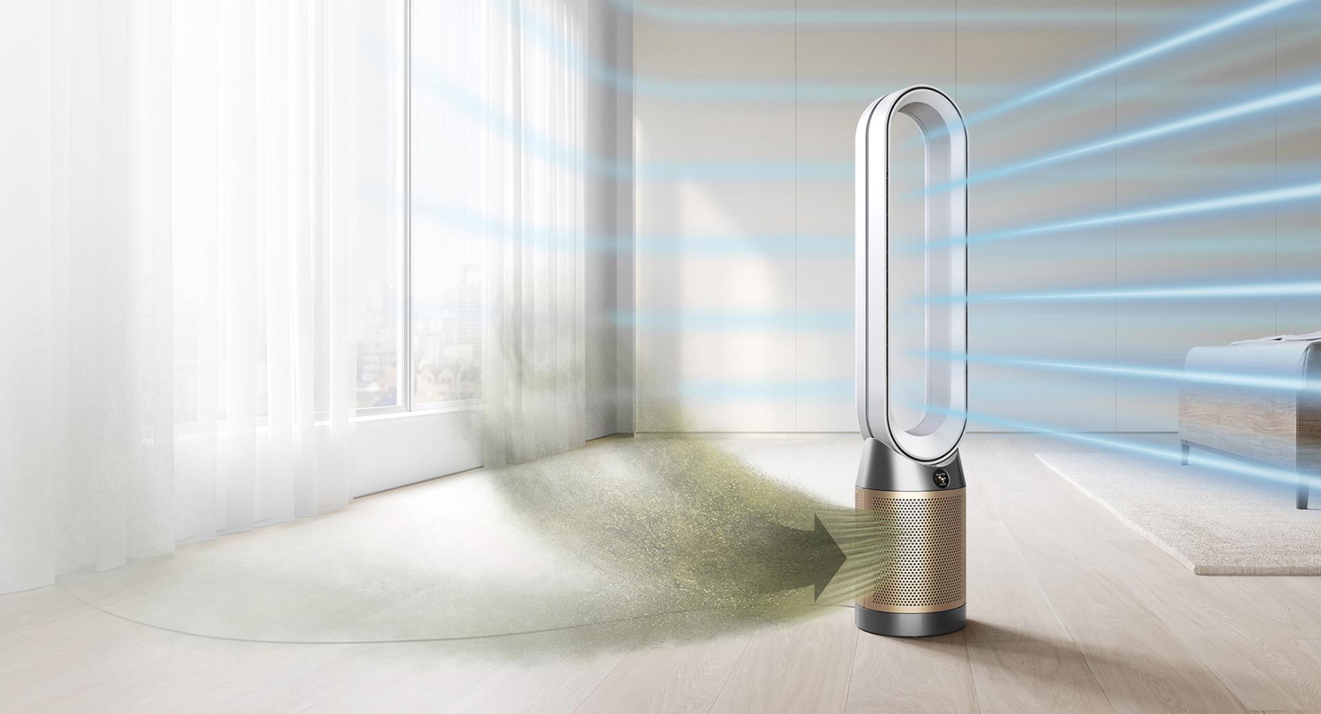 Dyson purifier cool formaldehyde air purifier fan in a bedroom