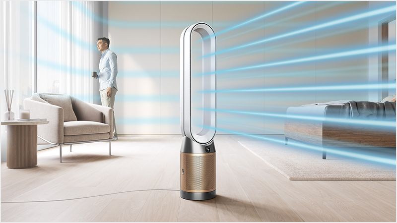 Dyson purifying tower deals fan