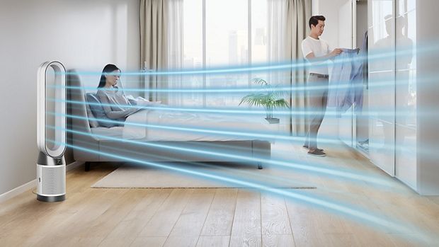 Máy Dyson Purifier Cool Gen1 đang lọc không khí cho phòng ngủ