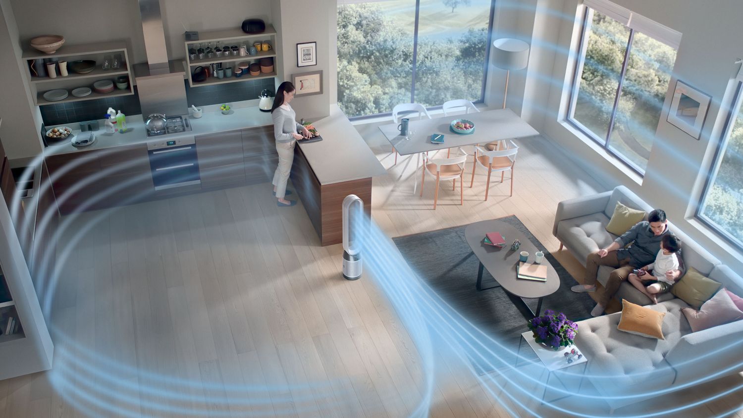 Air purifier cools clearance room