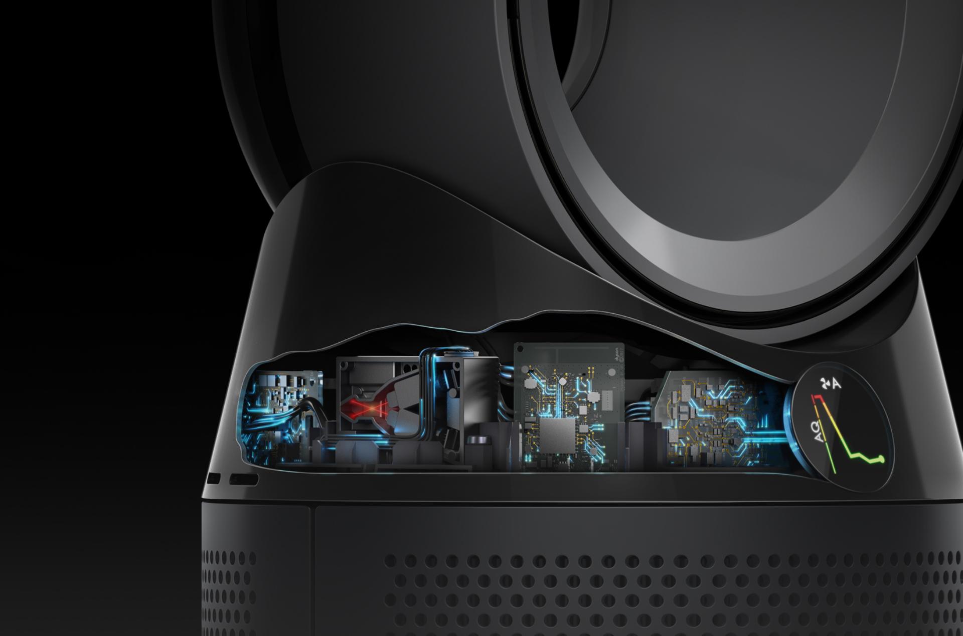 X-ray image inside the Dyson Pure Hot+Cool purifier