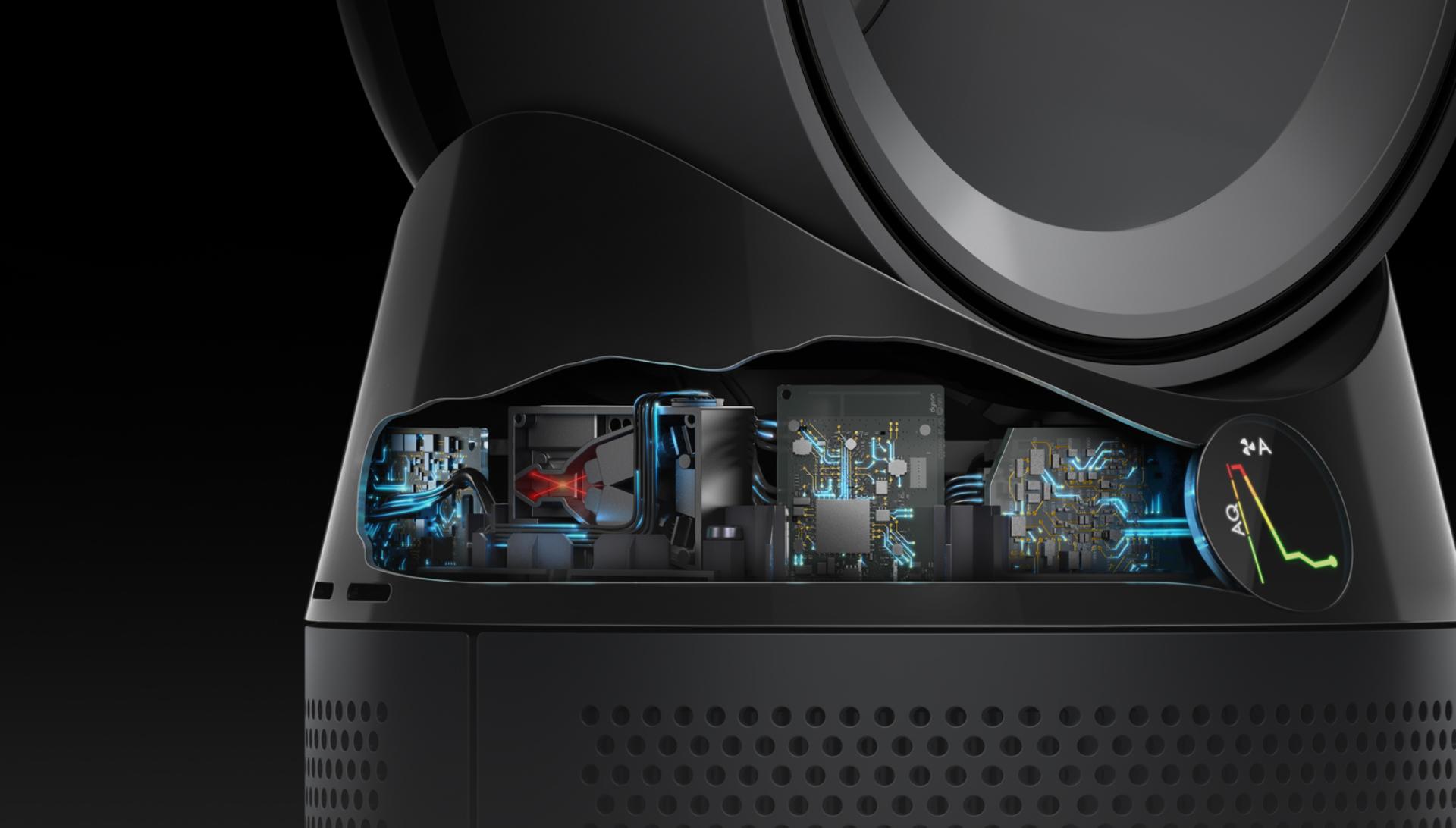 X-ray view inside Dyson purifier fan heater