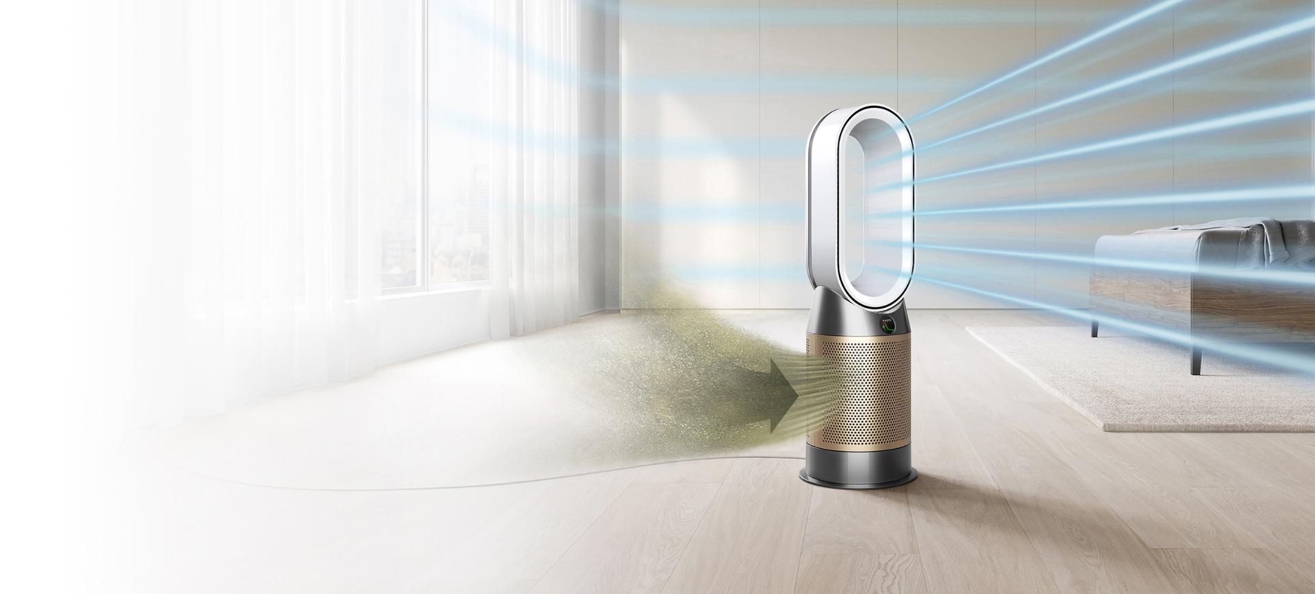 the Dyson Hot+Cool Formaldehyde being used in a home