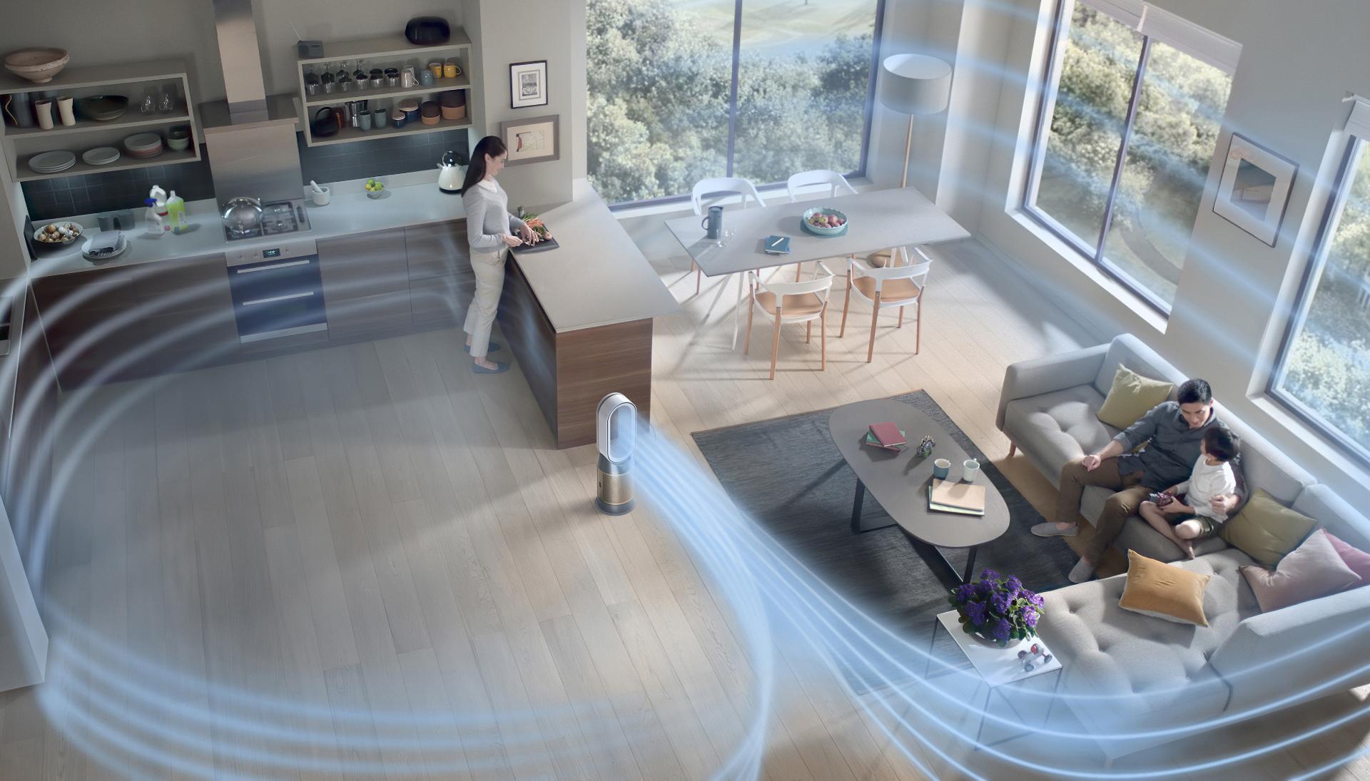 Dyson purifier hot+cool formaldehyde purifying a large living space