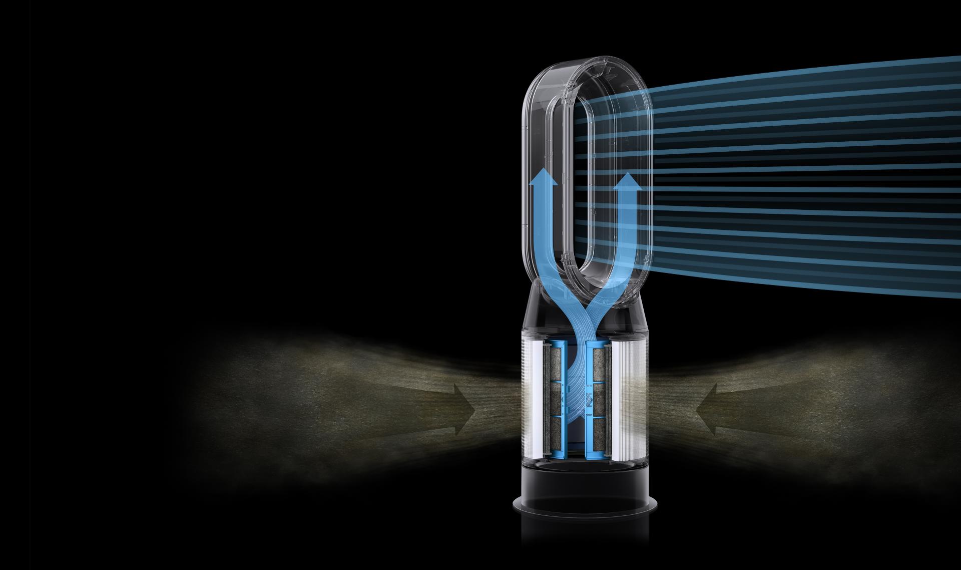 충분히 봉인된 공기청정기를 보여주는 이미지