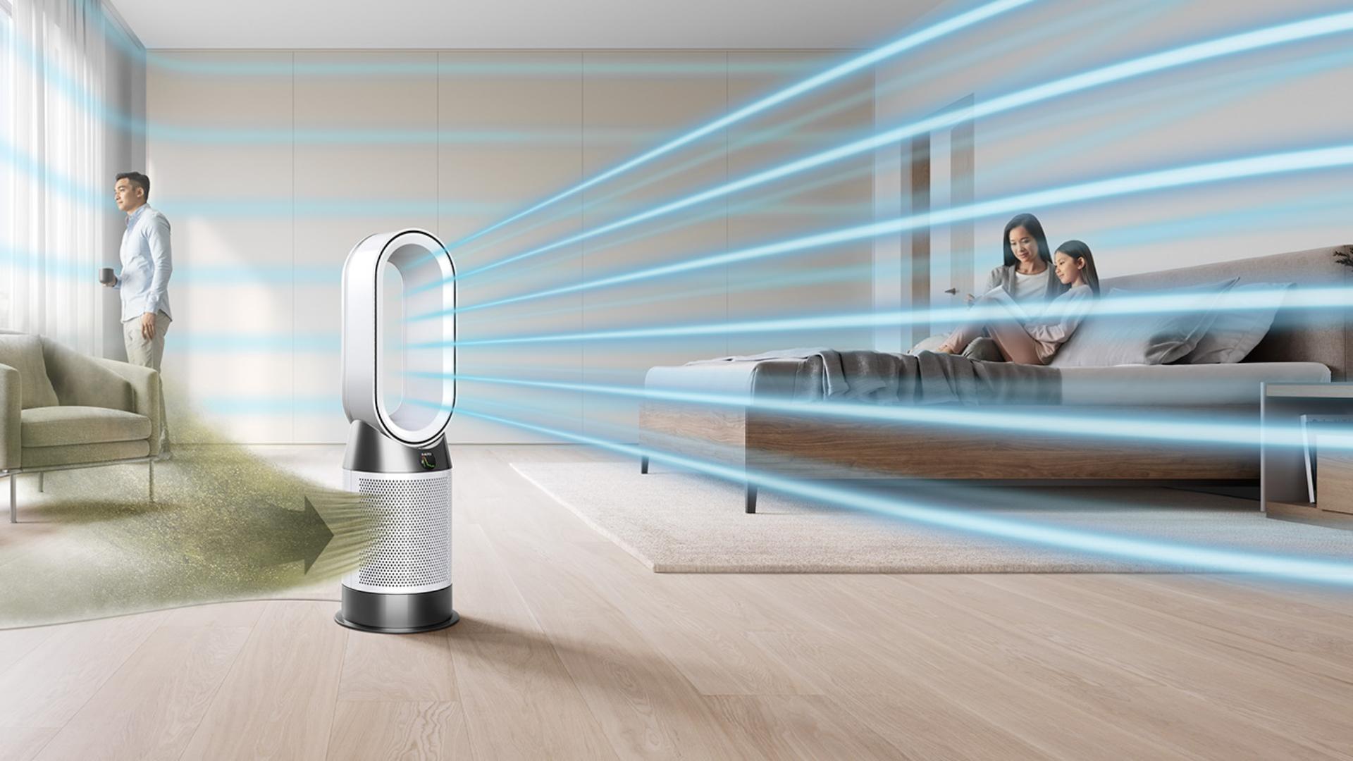 The airflow on a Dyson purifier.