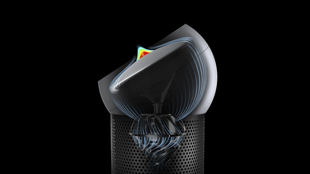 The jets of air meet and a high-pressure core forms