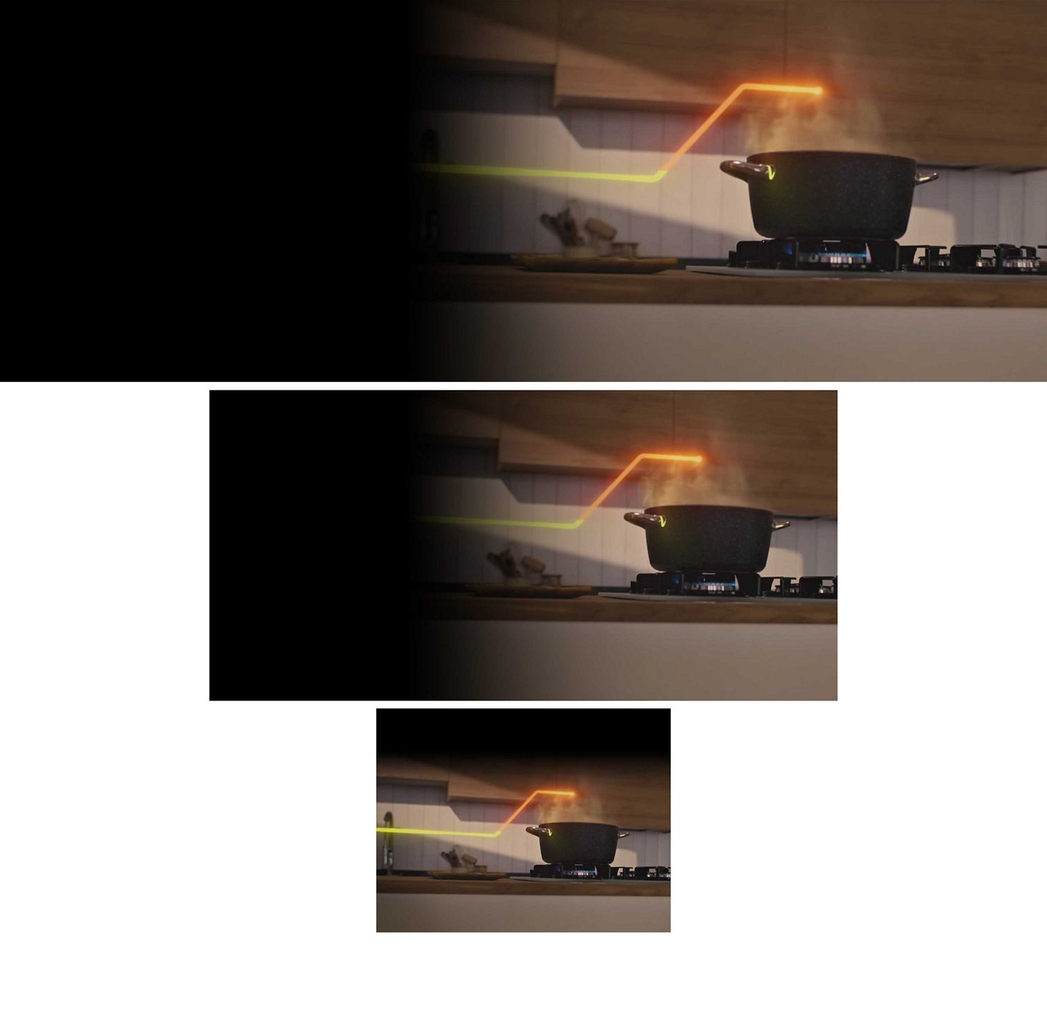 Video shows a Dyson Purifier Hot+Cool HP2 De-NOx purifying air in a home.